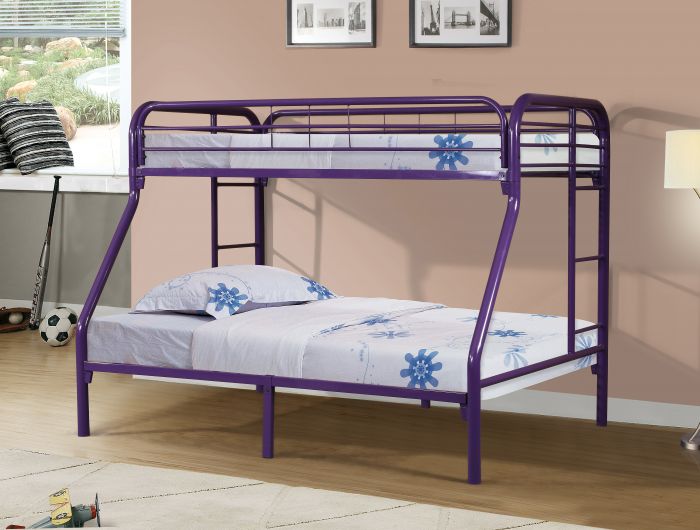 purple bunk bed